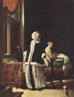 Frans van Mieris the Elder - Young Woman in the Morning
